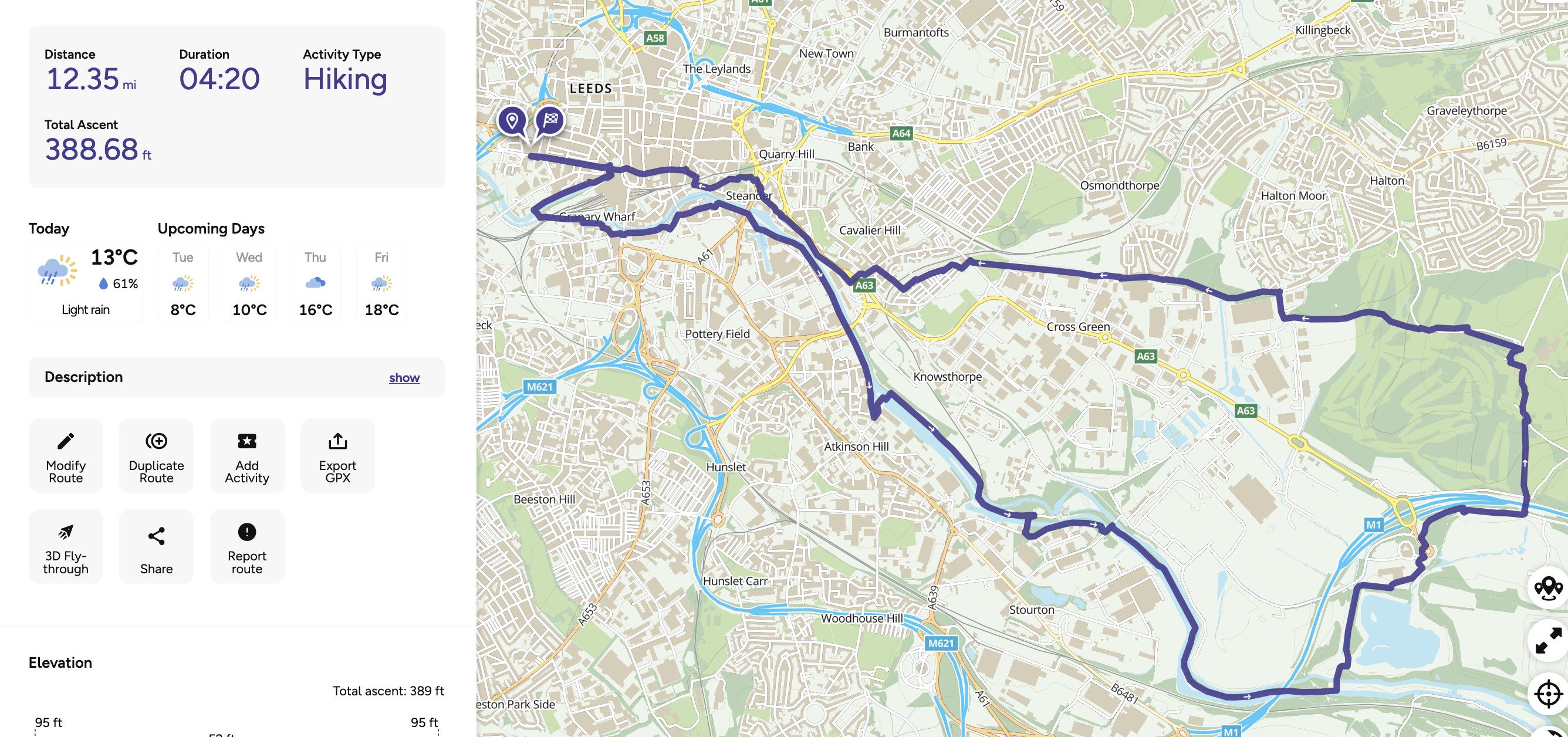 Leeds City Walk Map